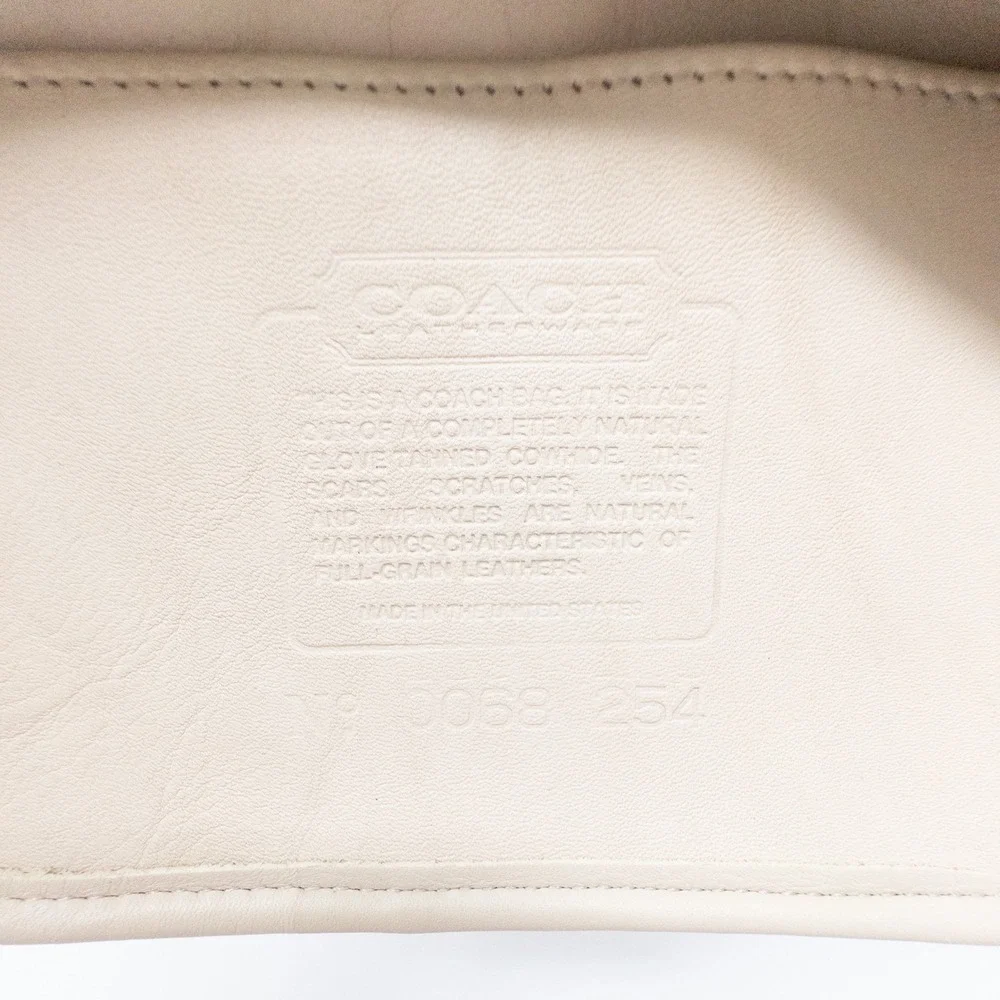 Vintage Coach Bone Leather Swinger Bag 4080‎ Crossbody Shoulder Bag 90s Archival
